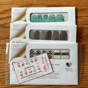 Color Street Nail Strips - Mojave Turquoise, Silver Lust and Costa Rica Escape